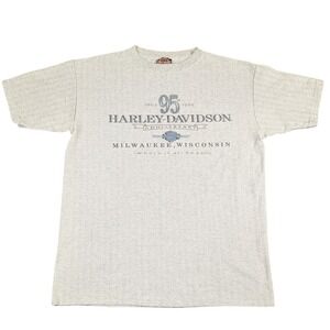 Vintage Harley-Davidson 95th Anniversary T-Shirt 1998 Grey Large Made in USA